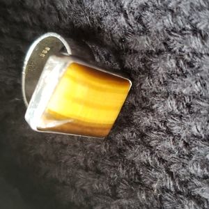 925 Tigers eye ring
